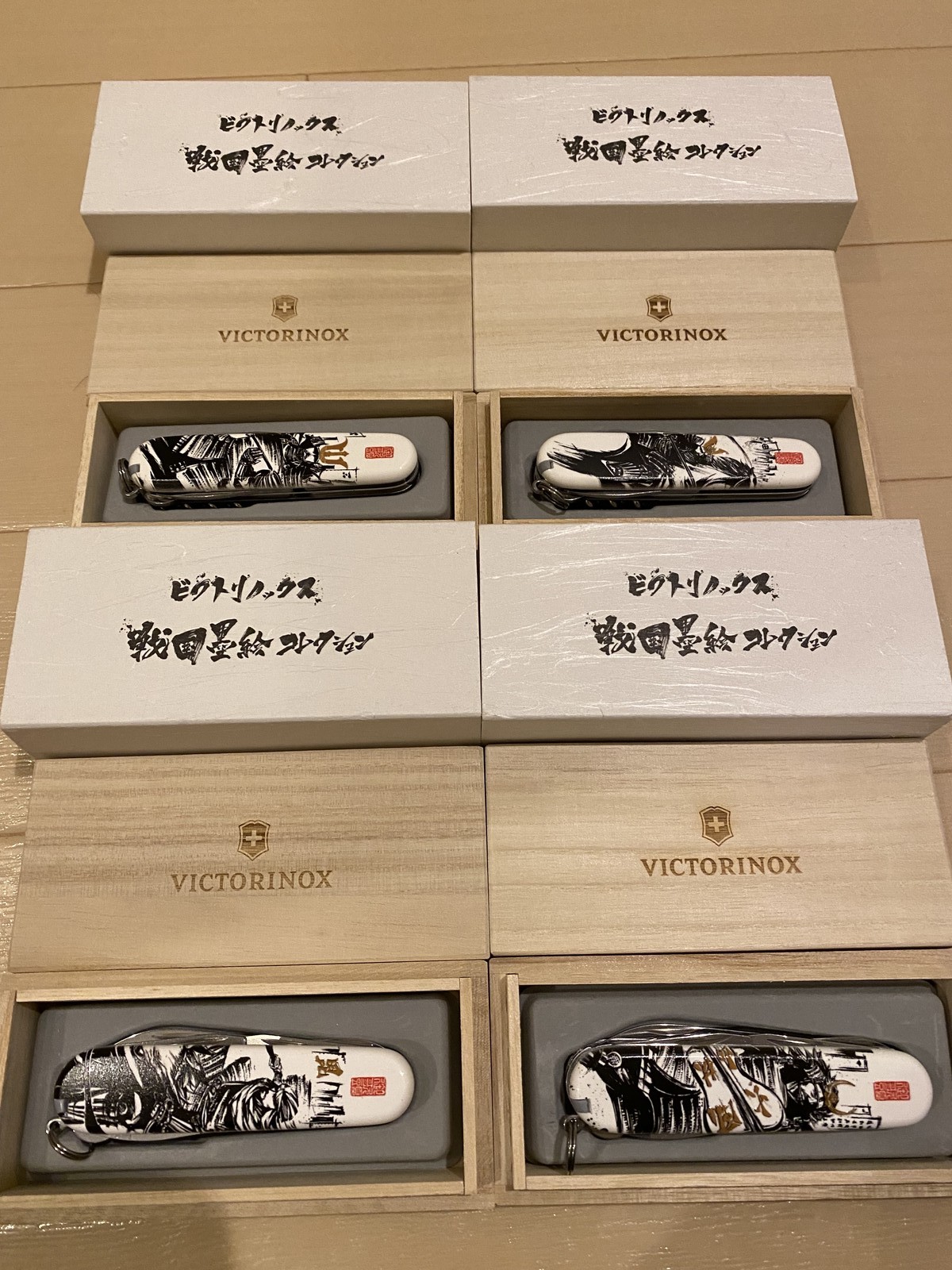 【Set of 4】VICTORINOX Climber Sengoku Sumie Mohri Shimazu Uesugi Takeda