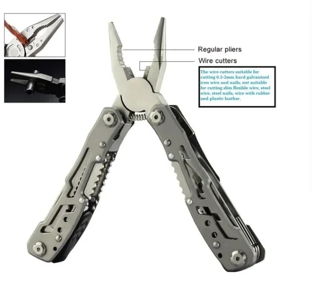 13-in-1 Stainless Steel Multitool Pliers Knife Screwdriver Camping Tactical Tool
