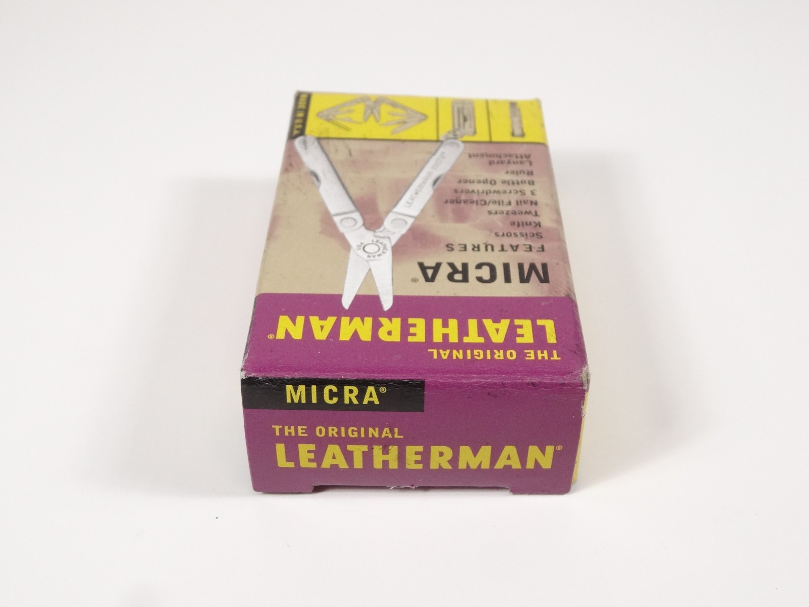 Vintage NOS Leatherman Micra Multi Tool Made In USA Scissors Knife Tweezers File