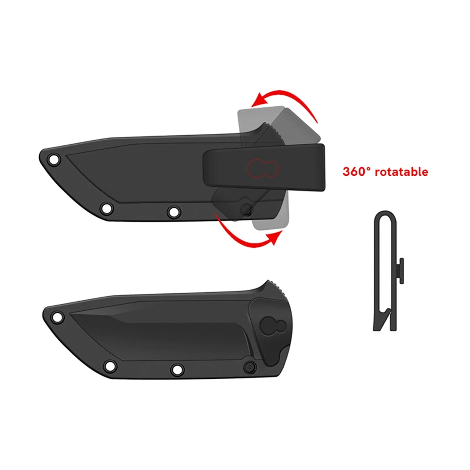 Ozark Trail 6 Pieces Combo Knife Set 8.5″ Fixed Blade & Gut Hook 7.25″ Skinner