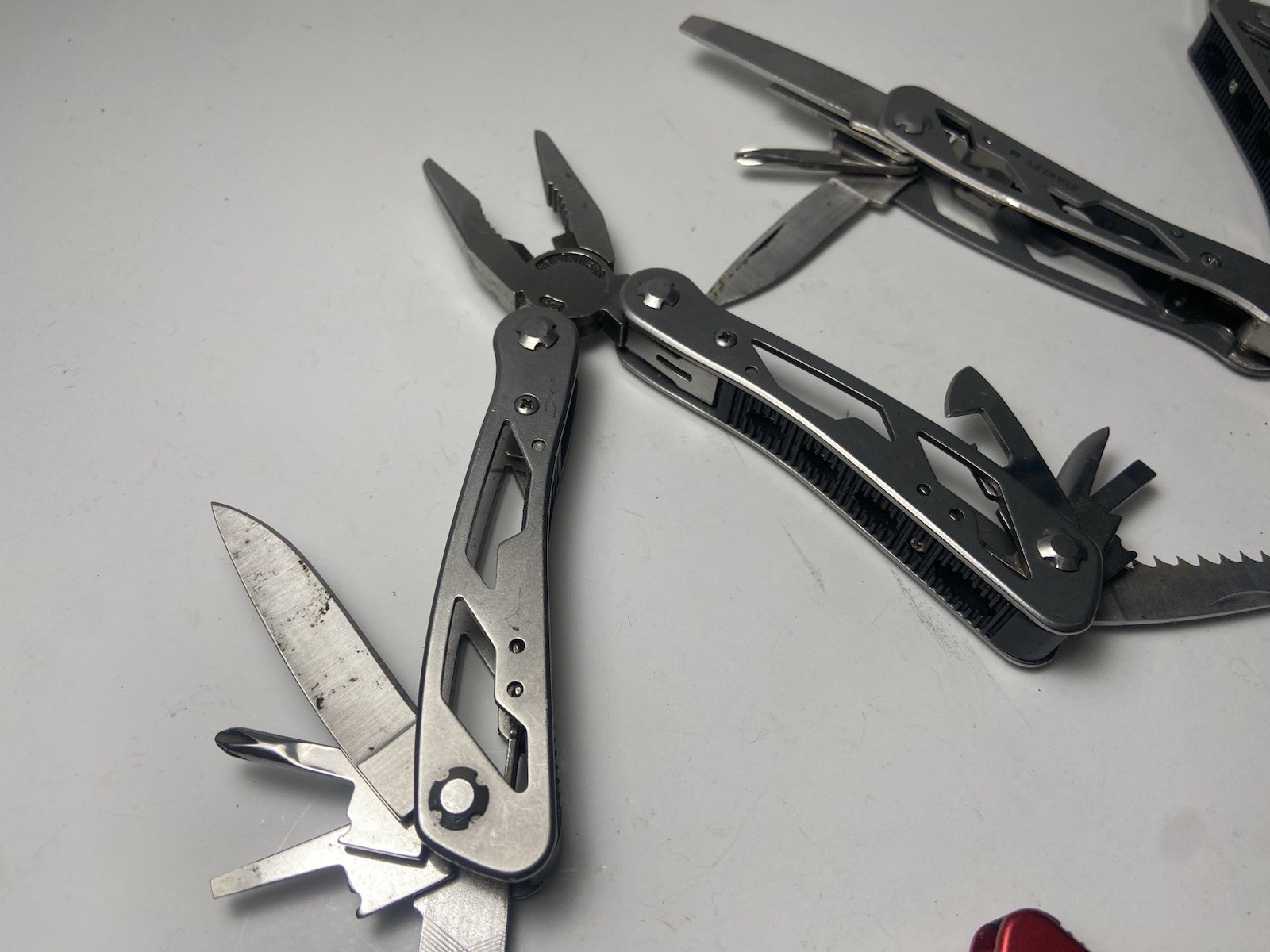 Lot of 3 Stanley Multi Tool Knives Pliers Saw Screwdriver Camping Work Hunting
