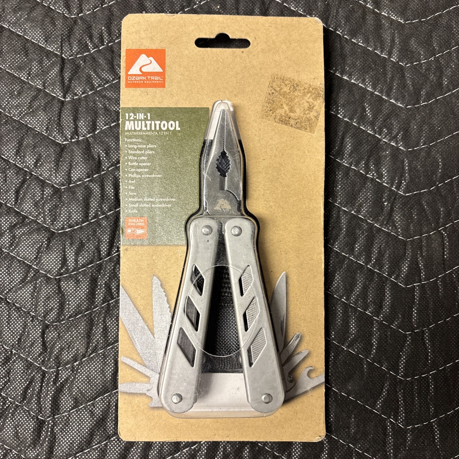 Ozark Trail 12-In-1 Multi-Tool with Sheath Hiking Outdoors Pocket Knife Camping