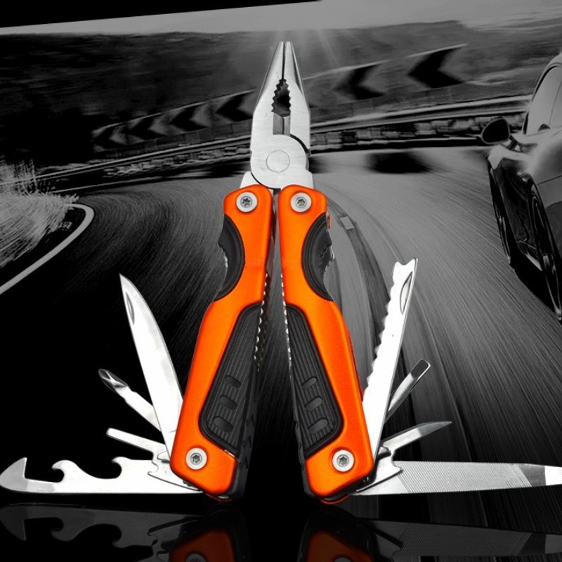 Stainless Steel Multi-Tool Plier with Folding Knife for Outdoor & Camping Use