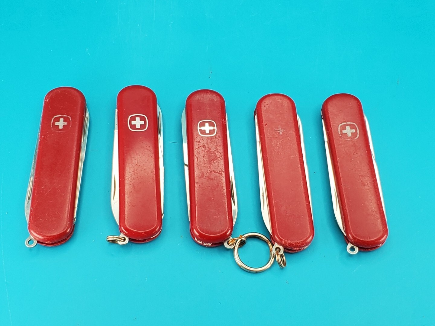 Lot of 5 Wenger Esquire Swiss Army Knife Multi Tools!