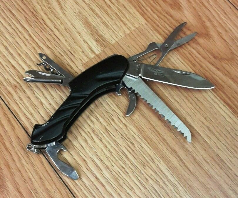 Appalachian Trail Multi Tool Stainless Steel 9-Function Folding Pocket Knife