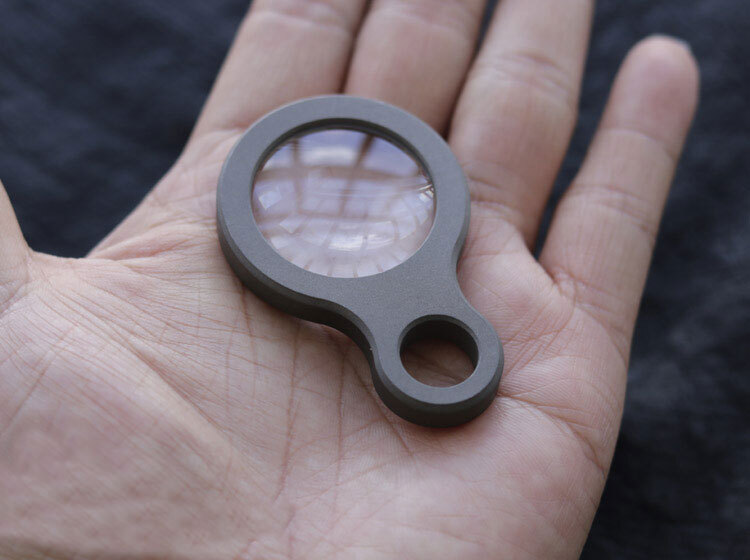 Outdoor Survival Portable Titanium Alloy Glass Magnifying Glass EDC Tools Gifts