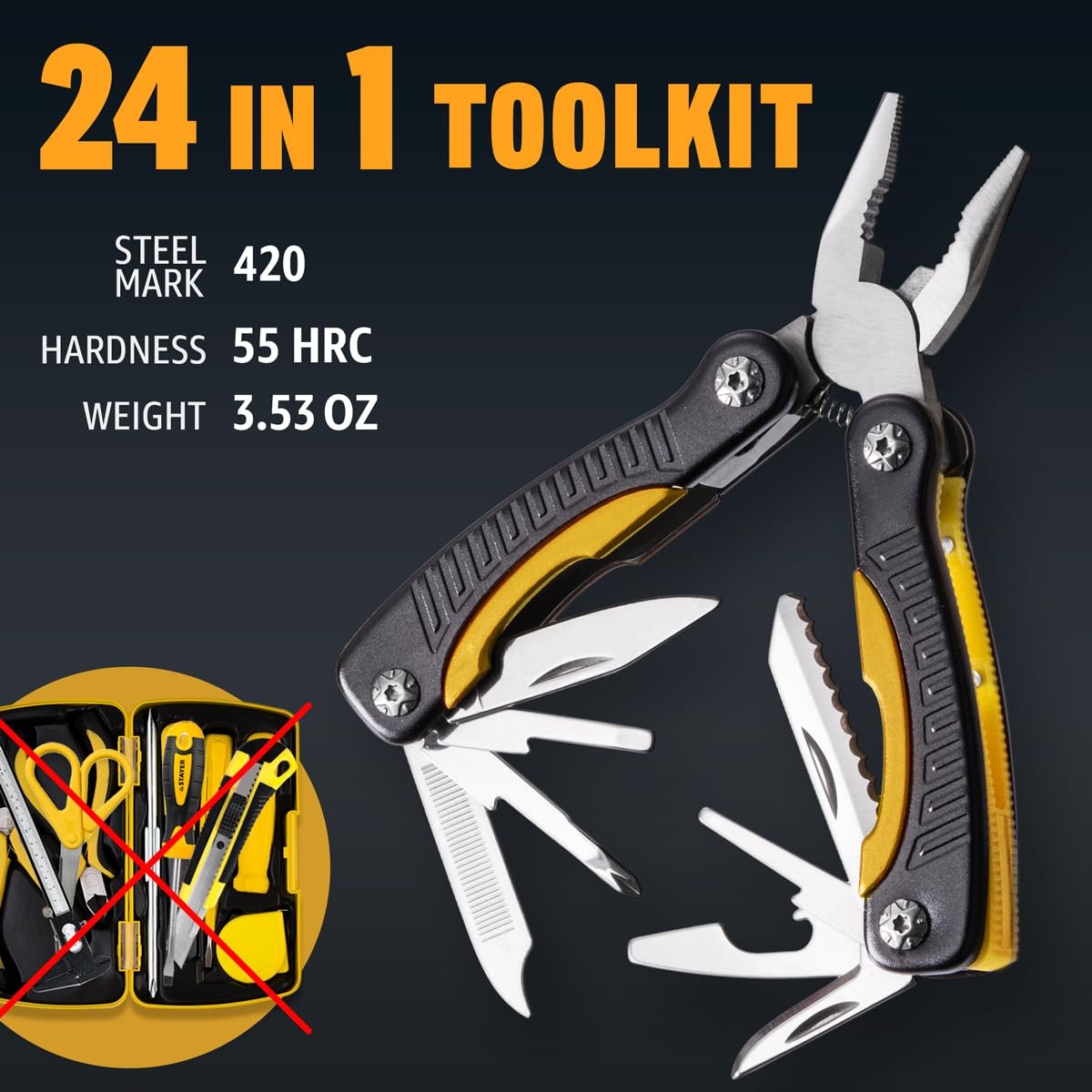 Mini Multitool Knife 12 in 1 Small Pocket Multi Tool with Knife and Pliers – …