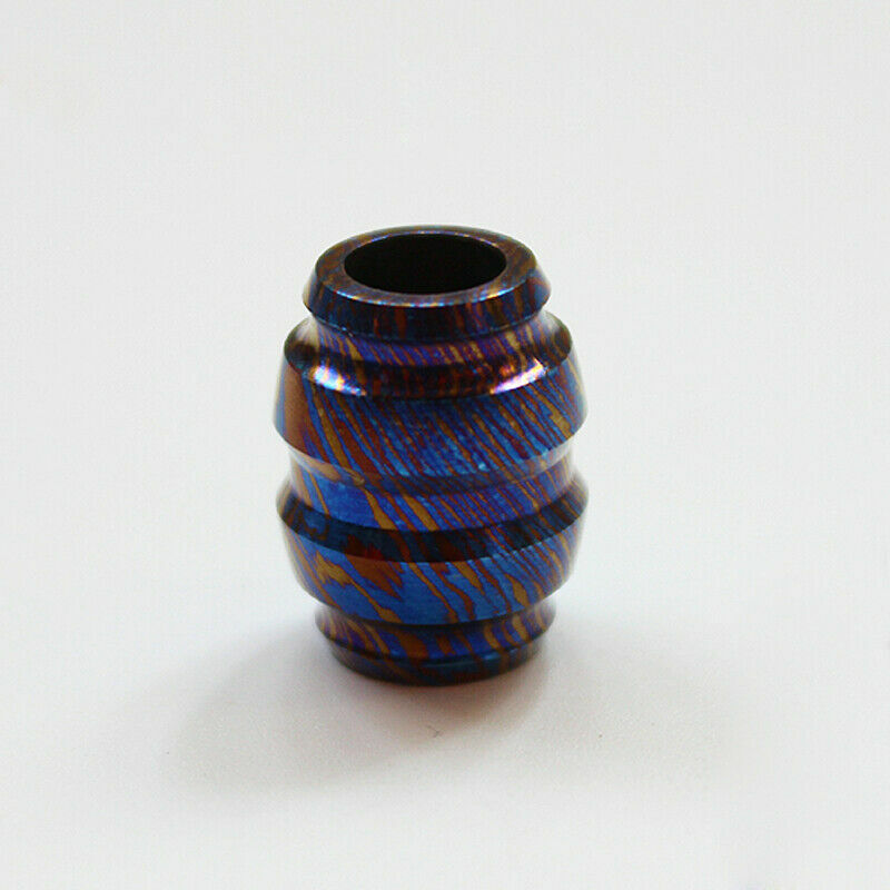 Titanium Damascus Lanyard Umbrella Rope Mokuti Pendant Timascus Bead EDC Beads