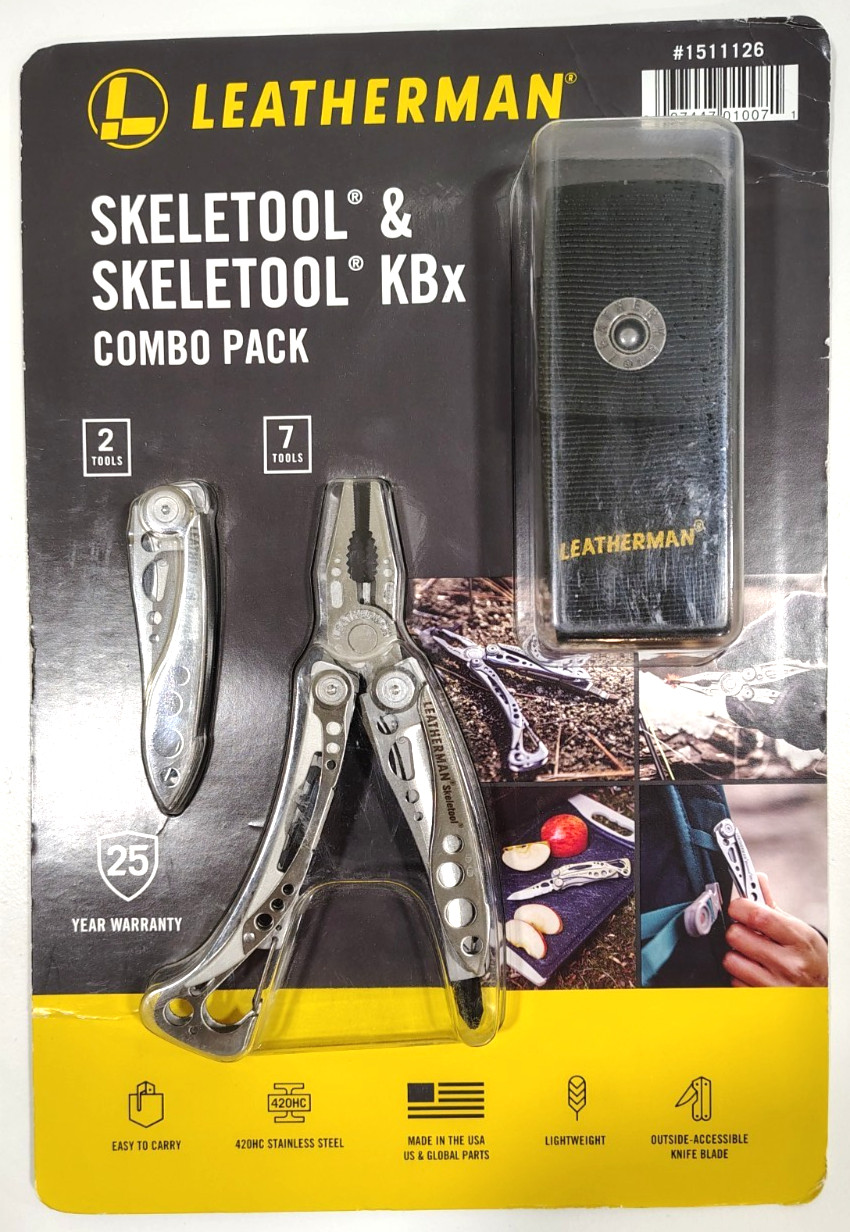 Leatherman New Factory Sealed Skeletool & Skeletool KBx Combo Pack 1511126