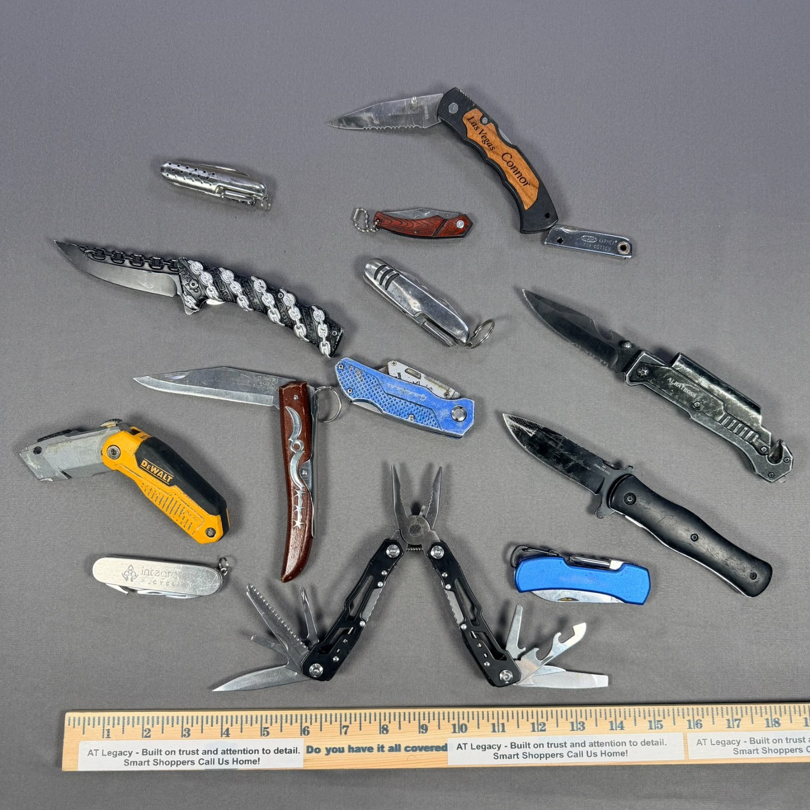 Mixed Pocket Knife Utility Multi-Tool Lot Okapi DeWalt Albatross Guidesman 13pc
