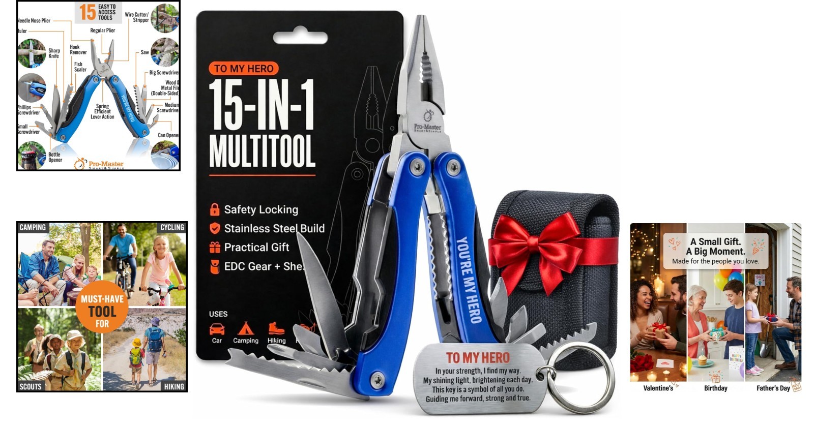 Hero-Inspired 15-in-1 Multitool & Keychain – Perfect for Outdoor Adventures