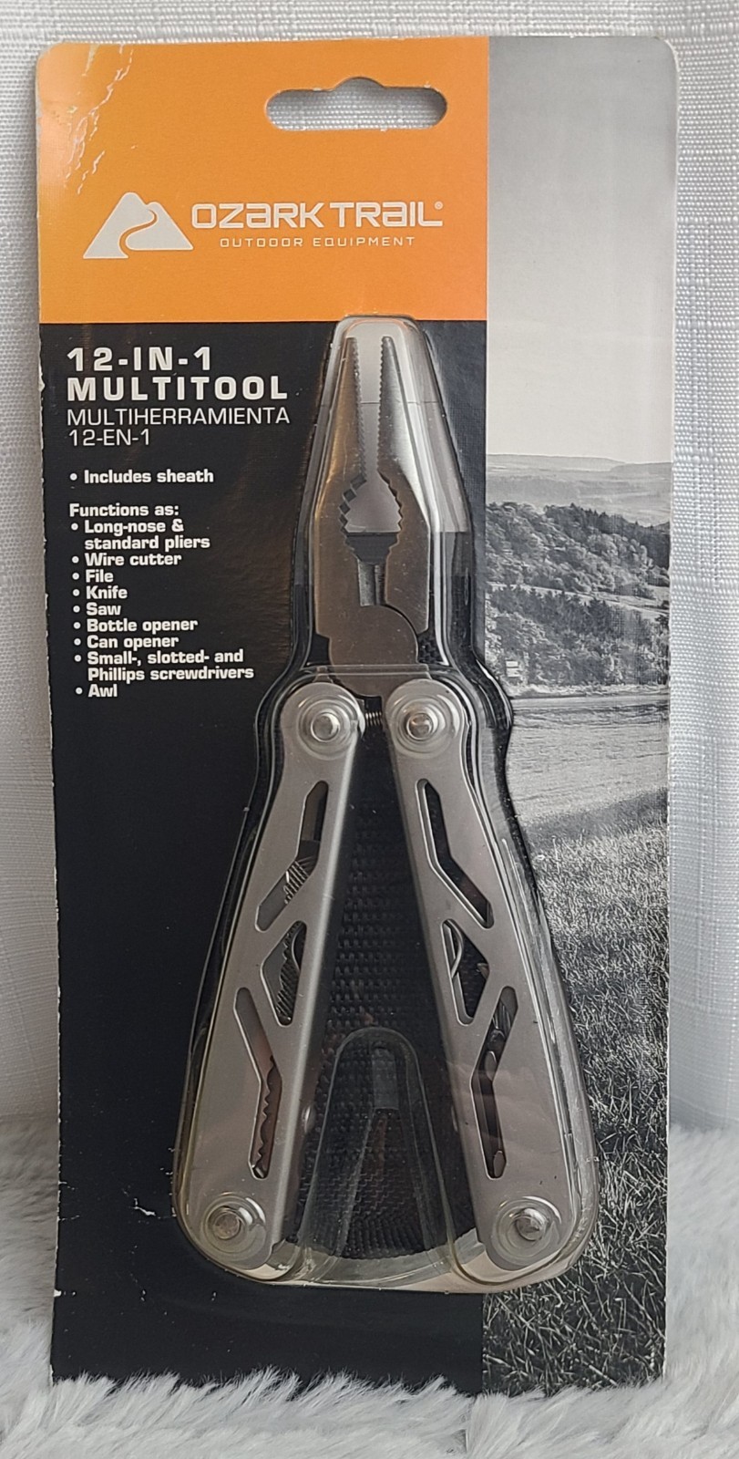 Camping Hiking Tool Ozark Trail 12 In 1 Multi tool knife Sheath Holster – Green