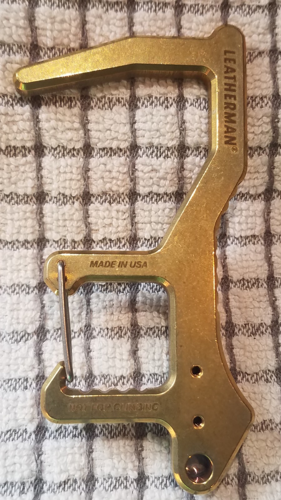 Leatherman Clean Contact Carabiner Tool Brass Corona Hook new box Edc Clip On
