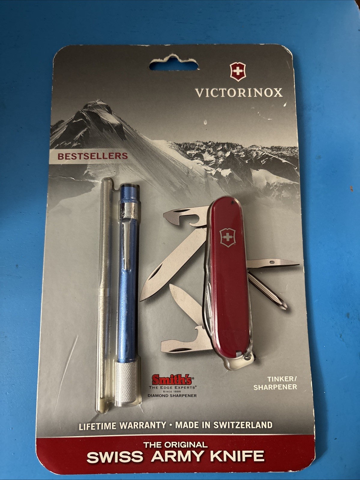 New Victorinox Swiss Army Tinker Knife & Sharpener Set
