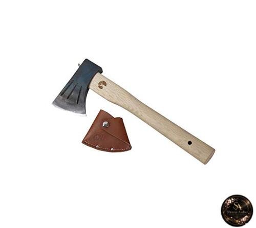 CAPTAIN STAG Hand Axe Straight 330mm Overall Length with Leather Cover Made in