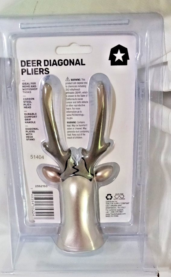Deer Diagonal Pliers Stand/Holder-Carbon Steel-Hunting-Garage-Work Tool