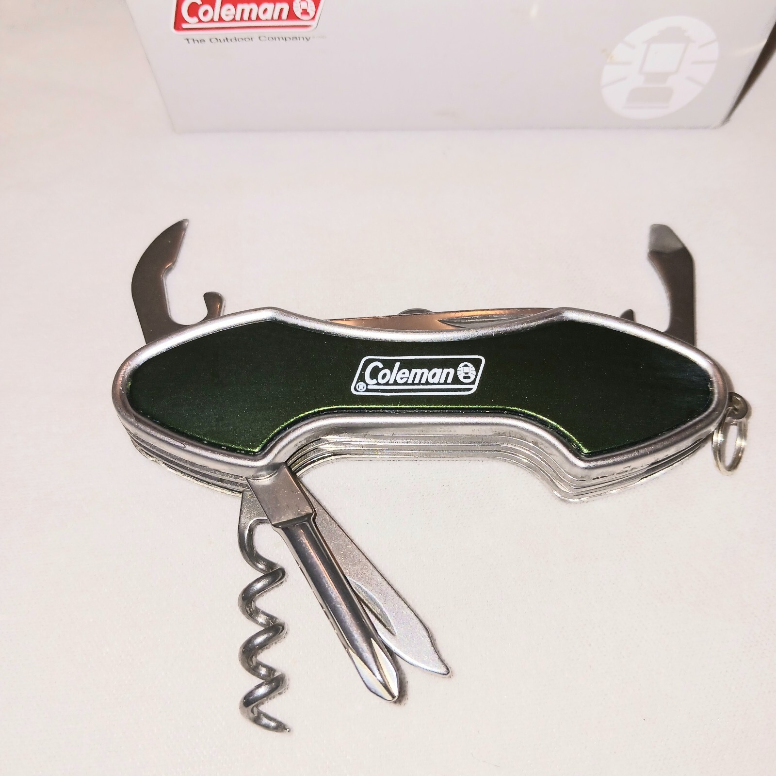 Amazing 3 and 1/2″ Coleman Multi Function Knife NOS, 7 Tools In It!!