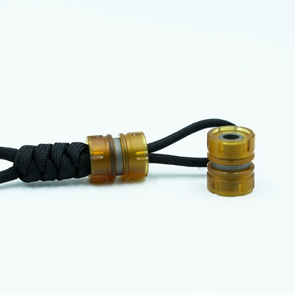 PEI + Titanium Alloy Parachute Cord Lanyard Bead Keychain Necklace Trim EDC DIY