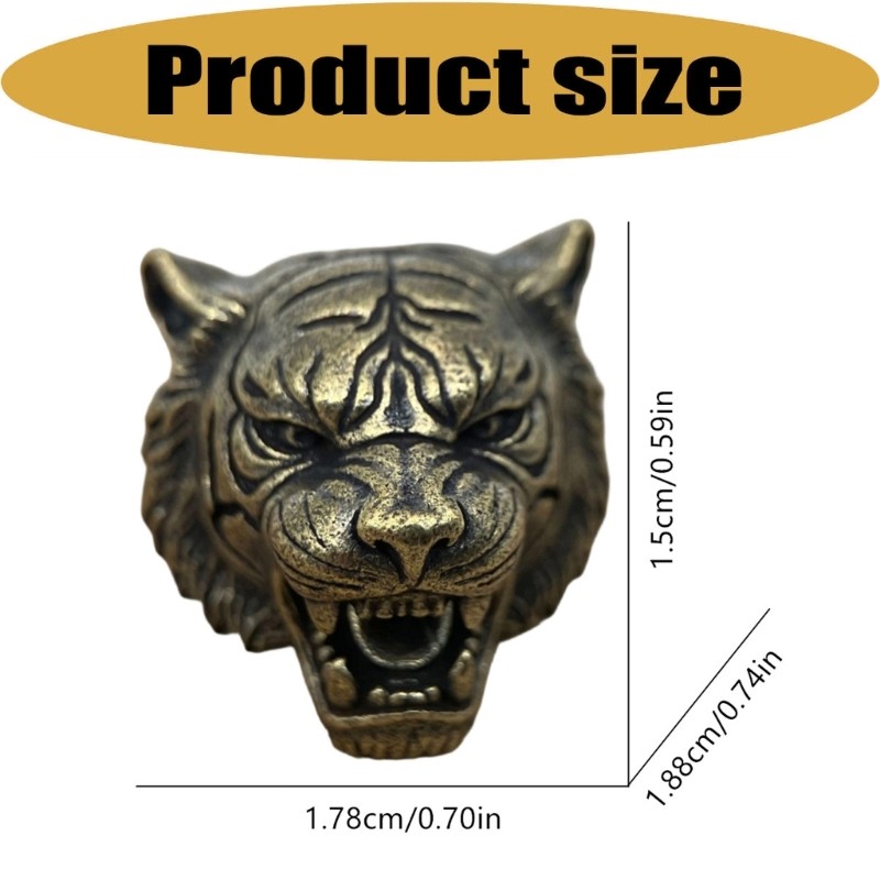 Light Weight Tigers Head Lanyard Beads Fashion Copper Parachute Cord Beads