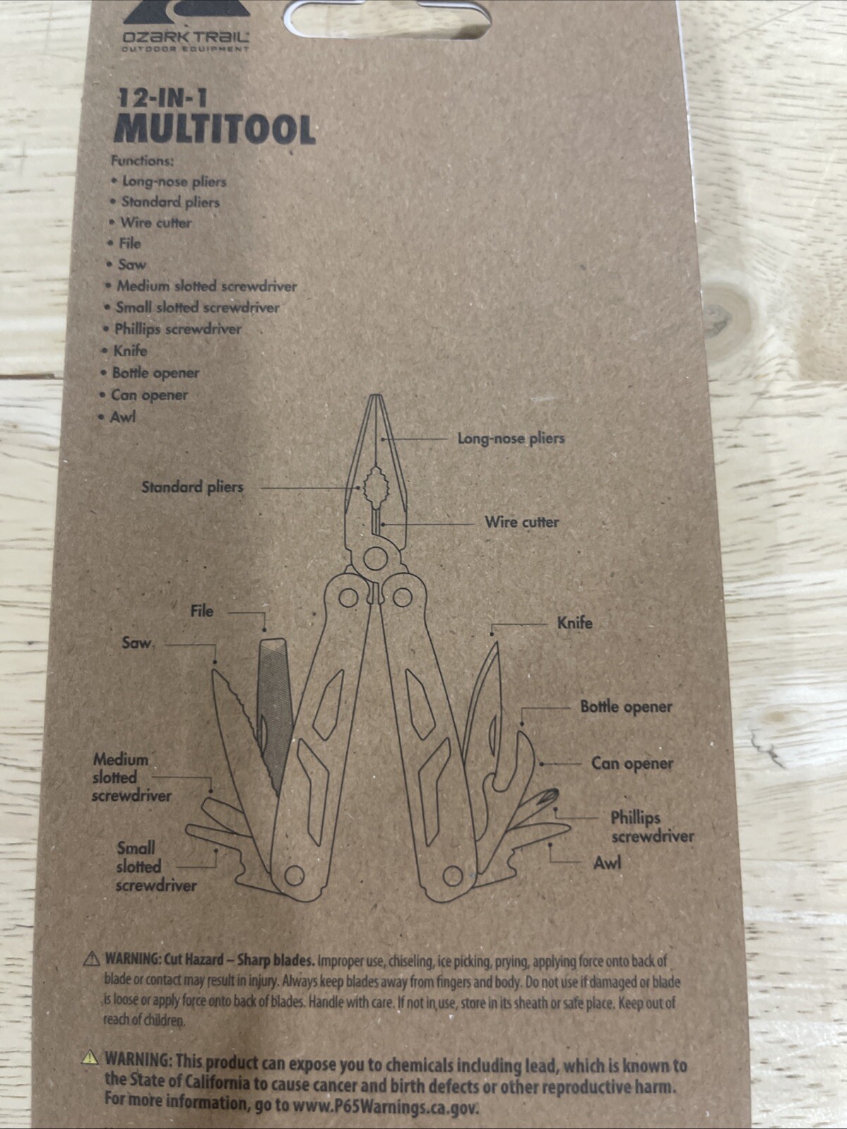 Ozark Trail Camo Multi-Tool 12-in-1, Stainless Steel NEW