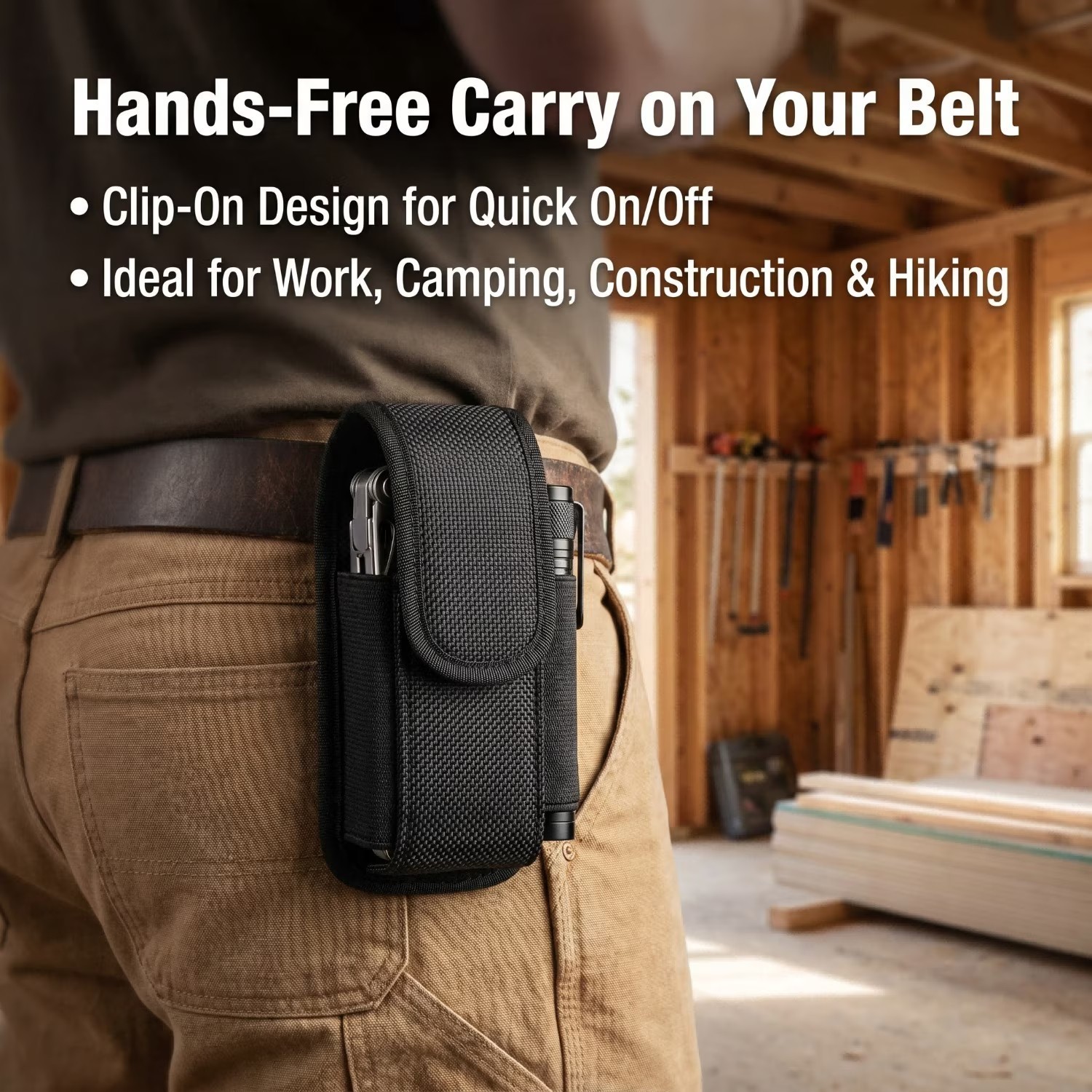 Multitool Sheath EDC Pouch Case Belt Clip Tool Holder Bag Camping Hiking Pocket