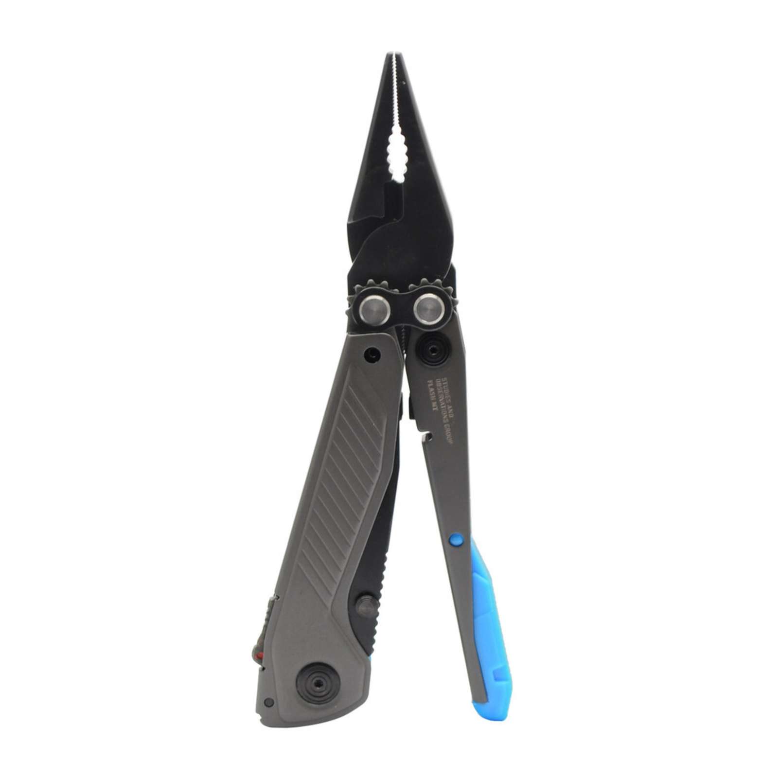 SOG Flash MT Urban Gray and Cyan Pocket Multi-tool 7 Stainless Steel Housing