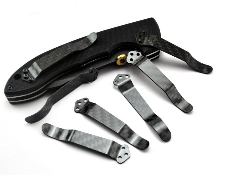 Carbon Fiber Pocket Clip for Benchmade 710 Emerson CQC Spyderco C81 Knife