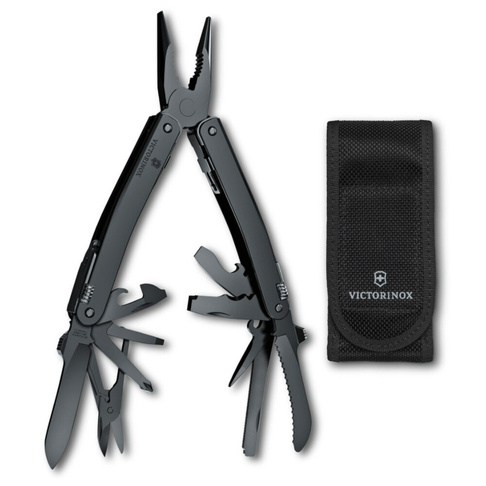 Victorinox Swiss Tool Spirit SPMXBS One Hand Opening Multi-Tool + Pouch | Black