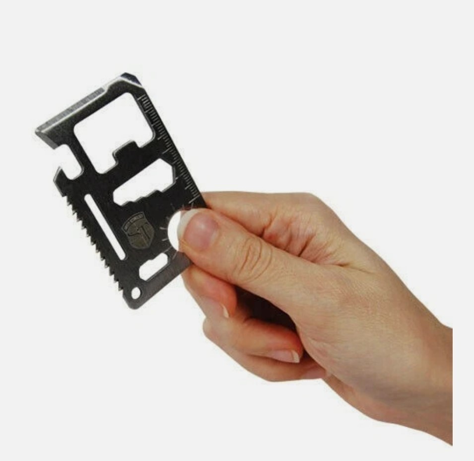 2 Pack SELF-DEFENSE Credit Card EMERGENCY Survival 11 IN 1 MULTI Tool Knife