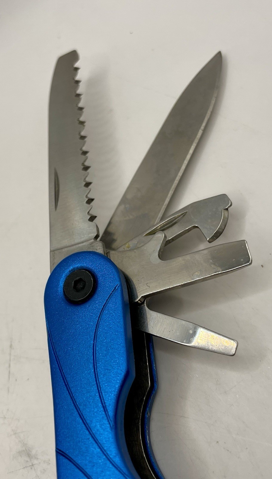 SHEFFIELD Stainless Steel Compact Multi-Tool 10 Tool w Nylon Case Turquoise NICE