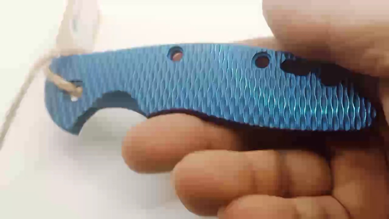Blue Wave Pattern TC4 Handle Scale for Rick Hinderer XM18 3.5”