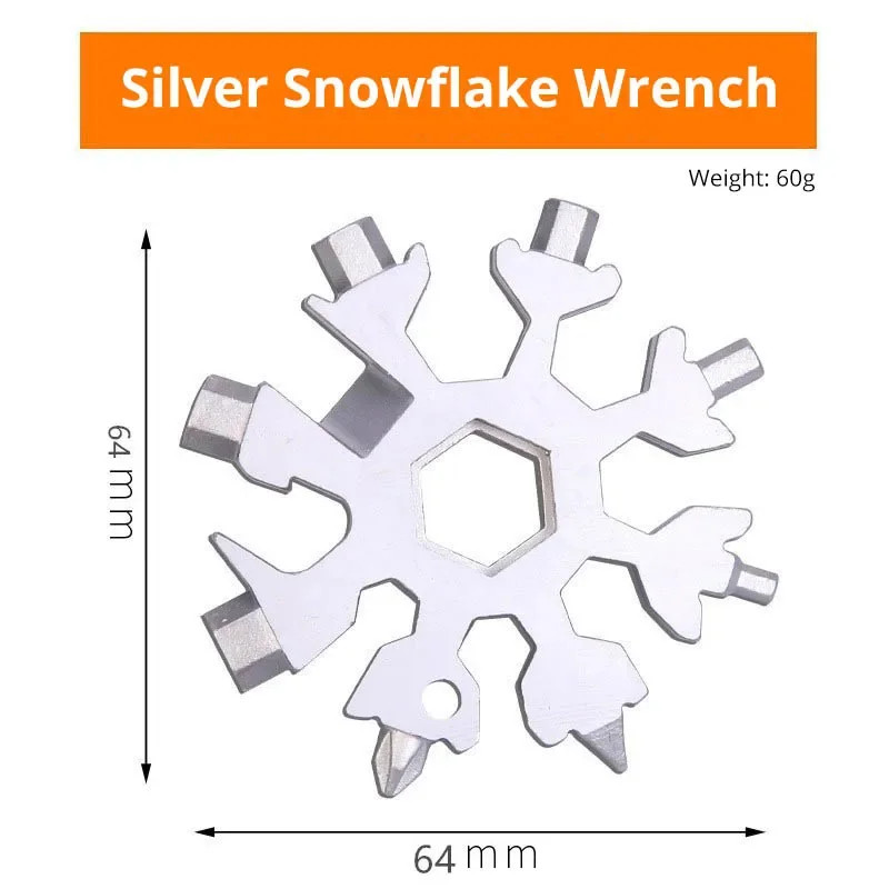 Multifunctional Snowflake Wrench Tool Steel Octagonal Hexagon Portable 18 in One