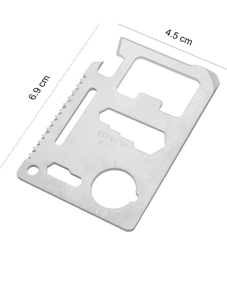 Lot of 3 Survival Multi Tools Credit Card Pocket Tool Camping Hiking Key 11 in 1
