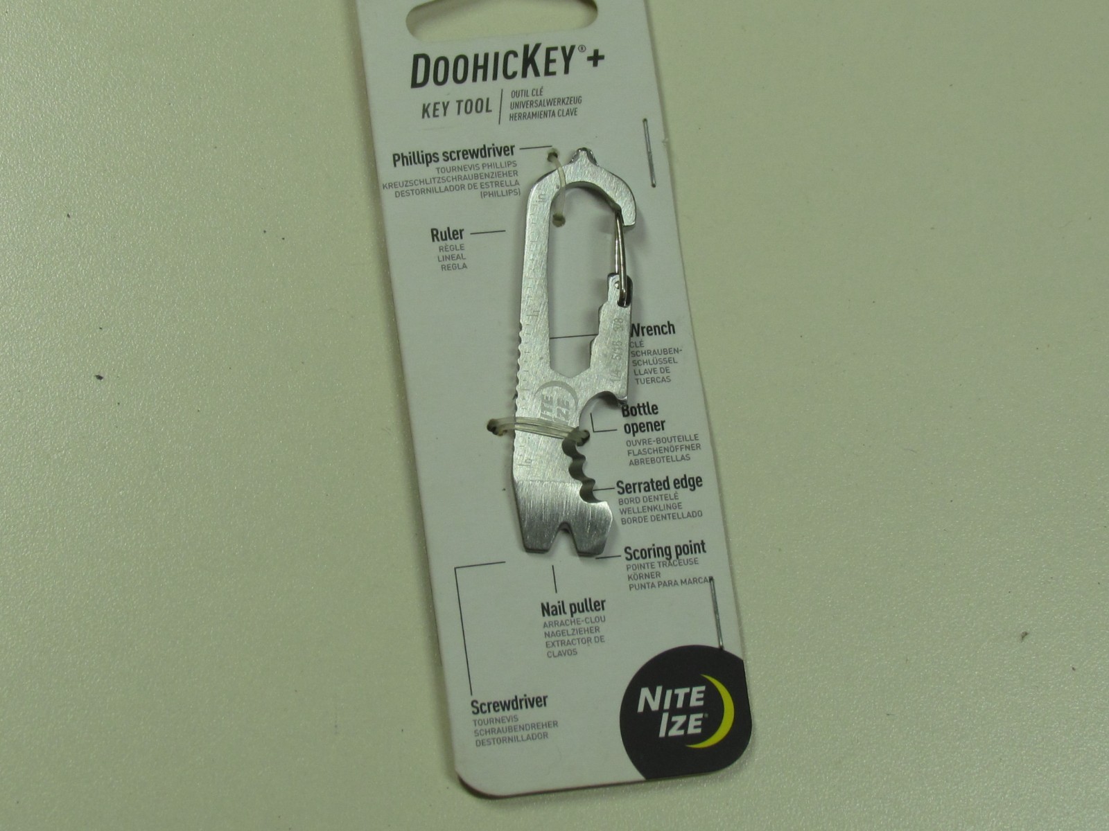 NITE IZE DOOHICKEY 8 IN 1 KEY TOOL KEYCHAIN KMTSE-11-R3 ALUMINUM