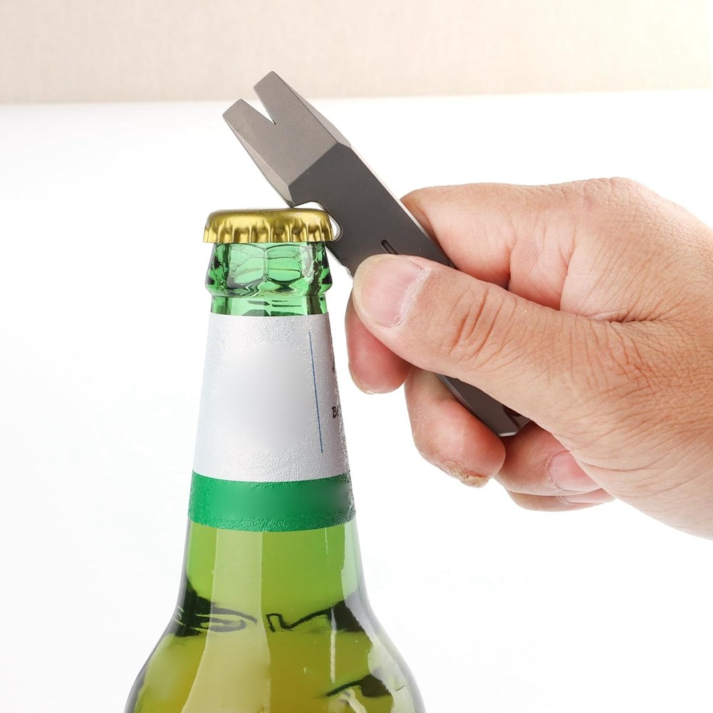 1 PCS Pry Bar Multi Tool Bottle Opener, Outdoor Tool Titanium Alloy D2M1
