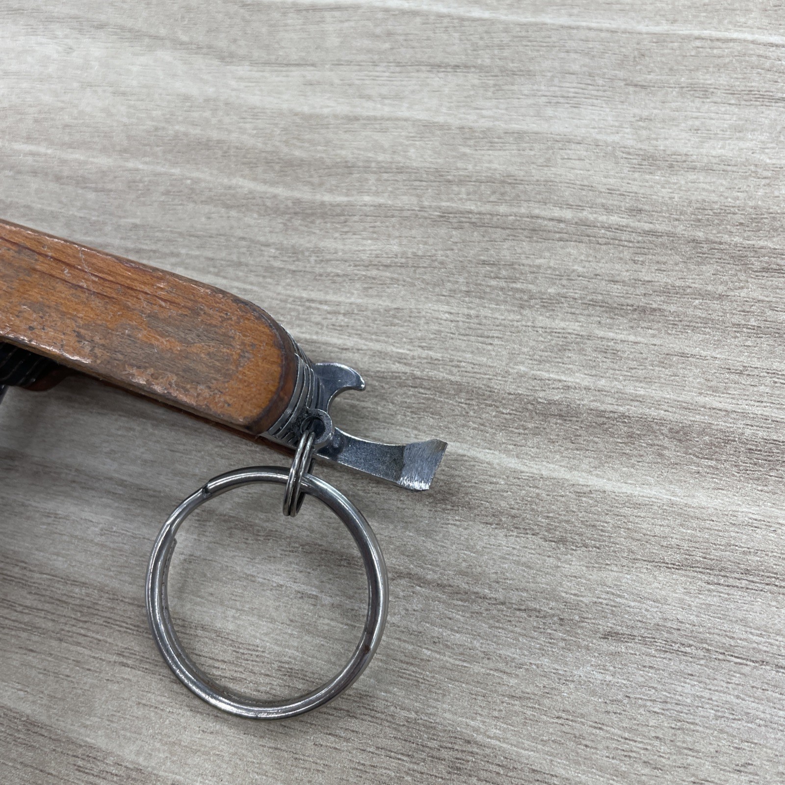 Multi Tool Pocket Knife wood handle Screwdriver, saw, scissors