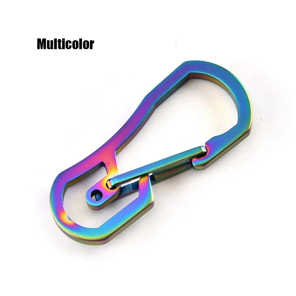 1pc Titanium Plating Carabiner Camping Clip Outdoor Tool Key Ring Clip Keychain