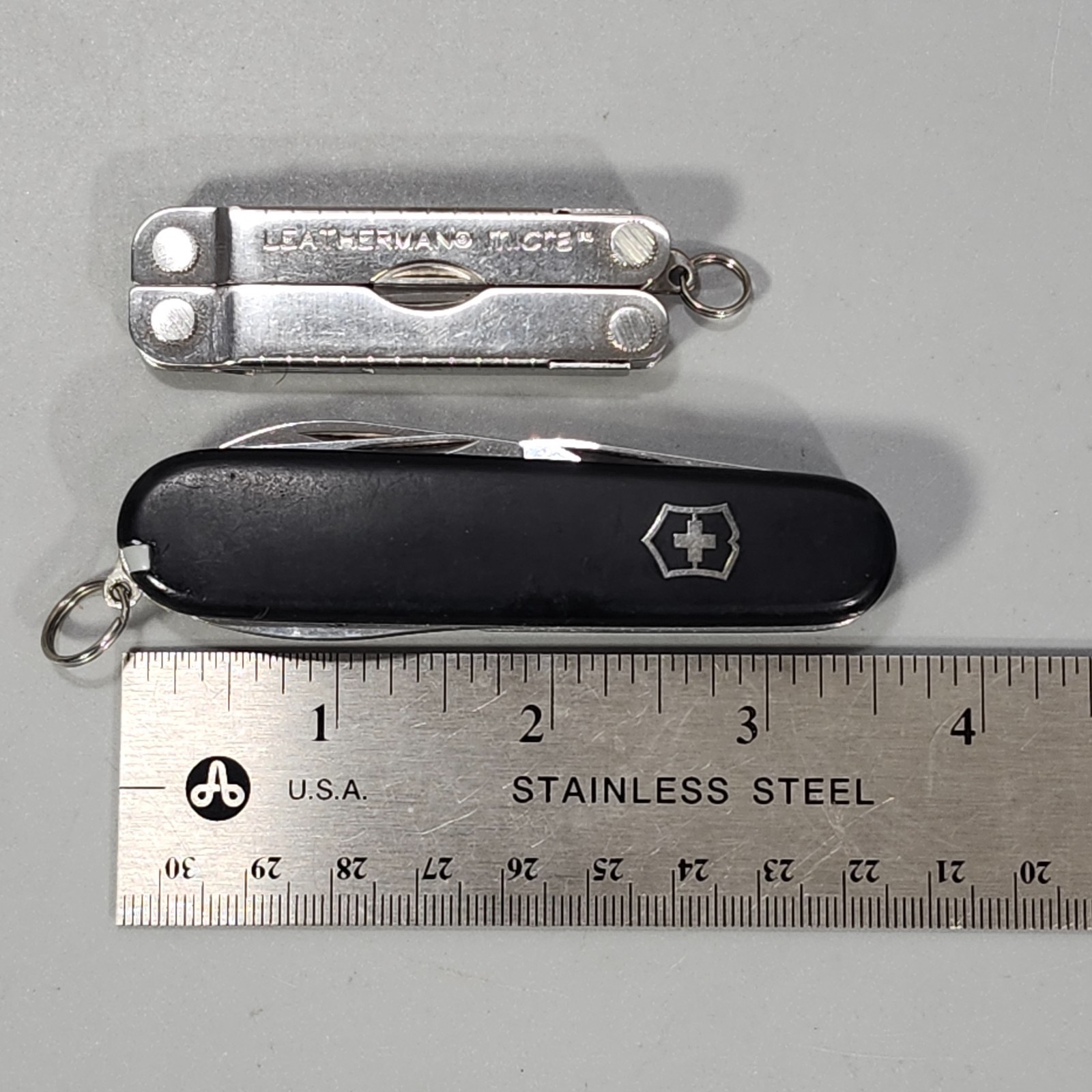 Leatherman Micra Black Swiss Army Knife Victorinox Sussie Officer Multi-Tool Lot