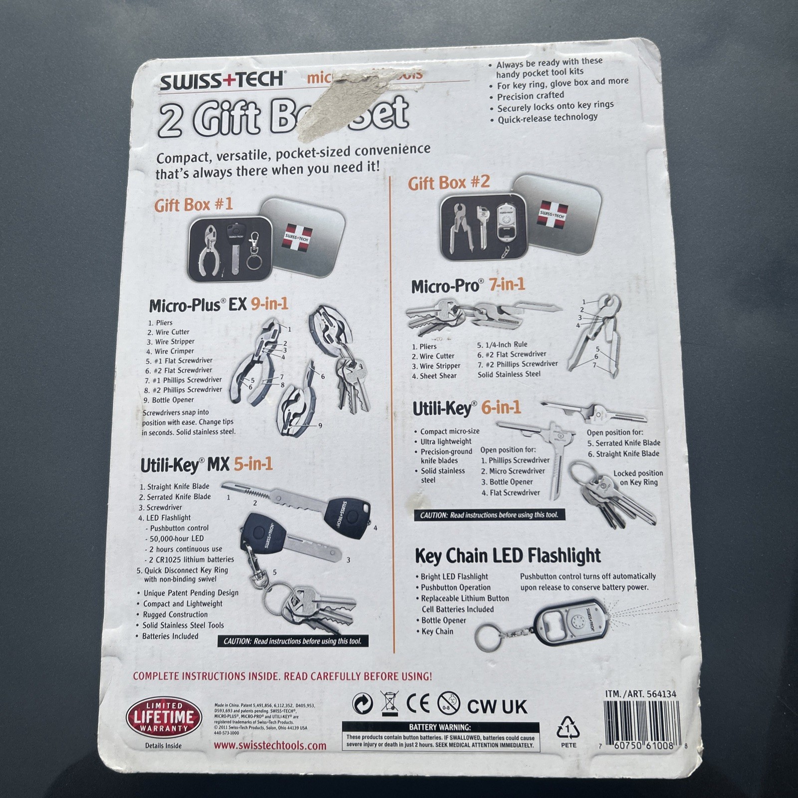 Swiss Tech 2 Gift Box Set Precision Pocket Sized Micro Multi Tools New In Box