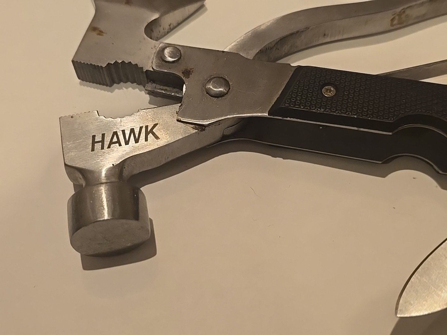 Hawk Outdoors Multi Tool Utility Knife Blade Camping Hammer Stainless A3