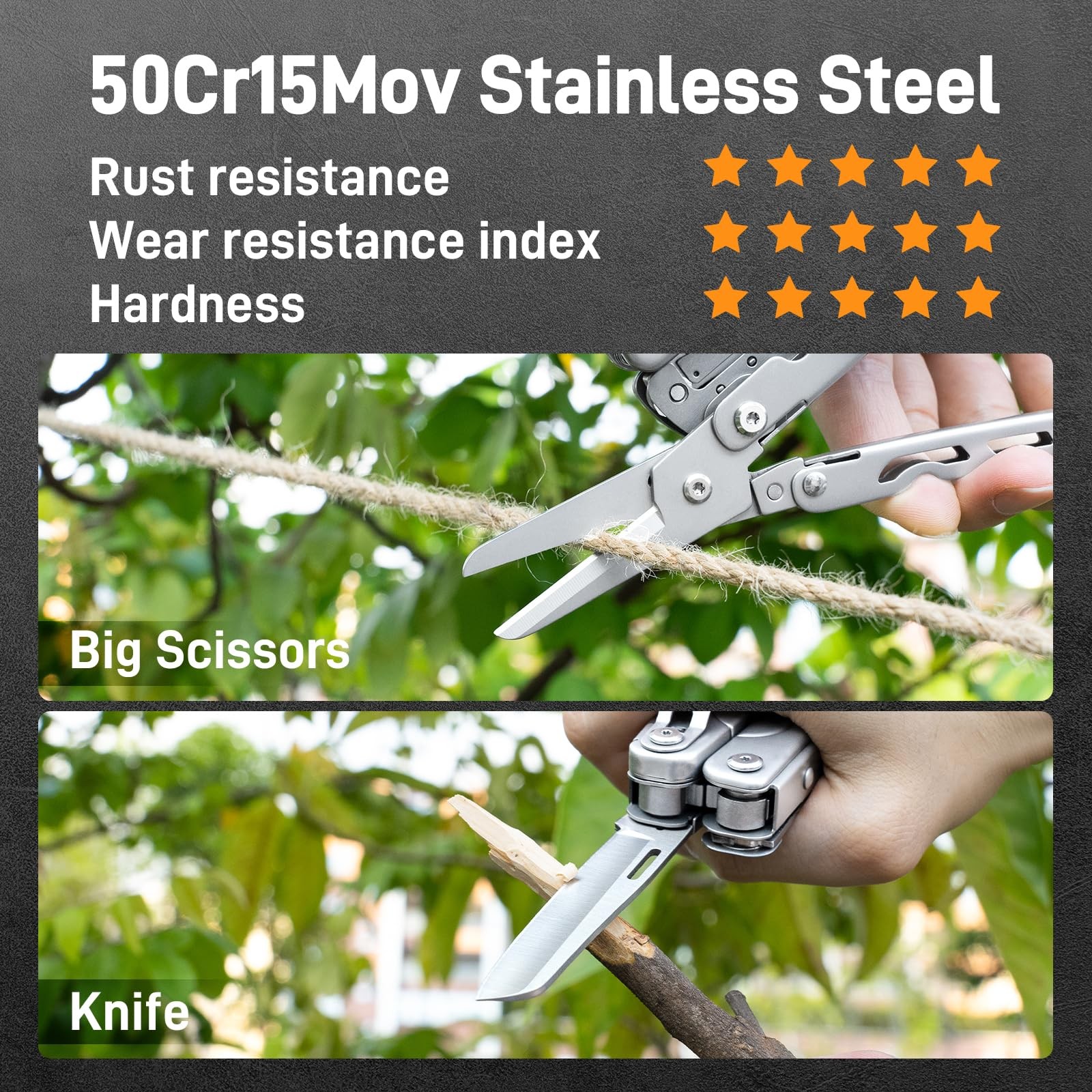 18-in-1 EDC Multitool Pliers with Scissors, Pocket Knifes with Screwdrivers, …
