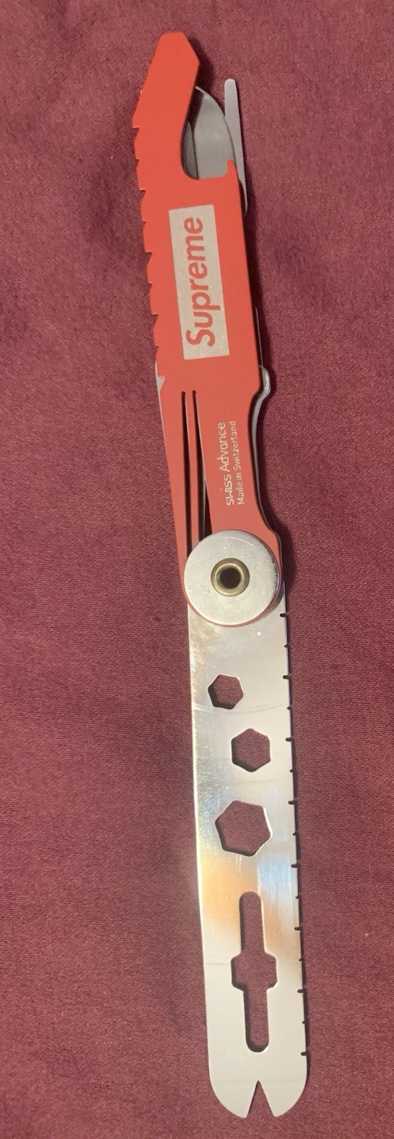 Supreme/Swiss Advance Crono N5 Pocket Knife Red
