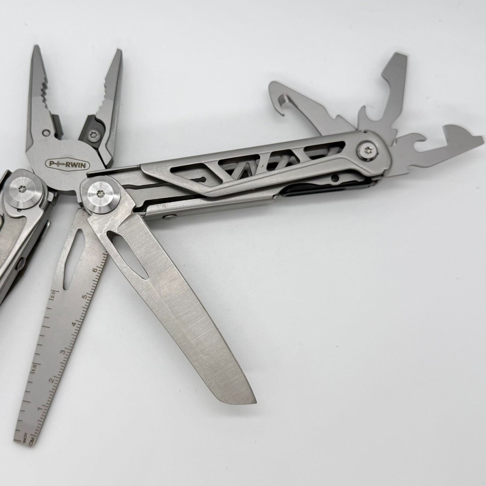 PERWIN 17-in-1 Multi-Tool Pliers Pocket Knife Saw Scissors File Self-Locking EDC