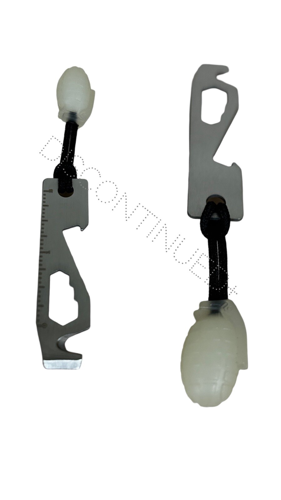 Compact 10-In-1 Stainless Steel Multi-Tool with Glow Grenade Design Zipper Rope