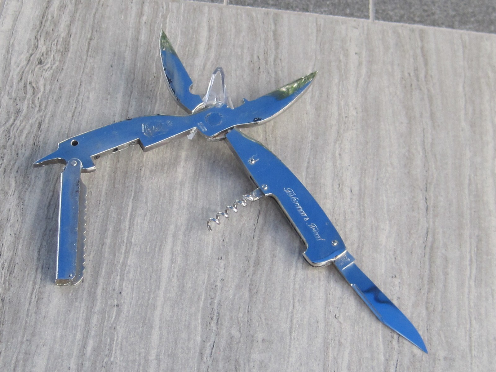 FISHERMAN’S FRIEND multi-tool (no sheath) and bonus Camillus pocketknife