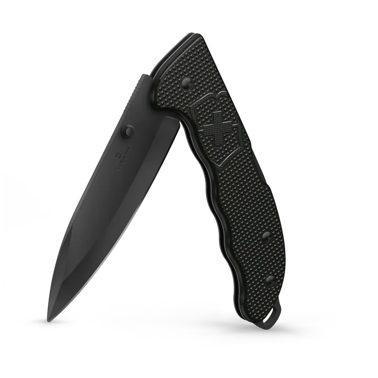 Victorinox Evoke BS Alox Large Pocket Folding Knife Black Single Hand Blade
