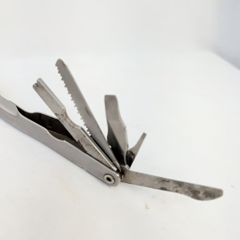 Schrade Tough Tool Multi-Tool USA Made Vintage Pliers Stainless PAT PEND Silver