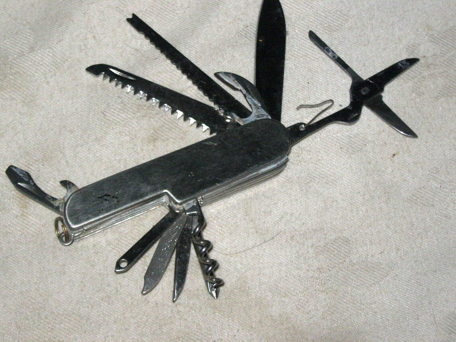 A Small 16-in-1 Stainless Steel Multi Function Tool Pocket Knife
