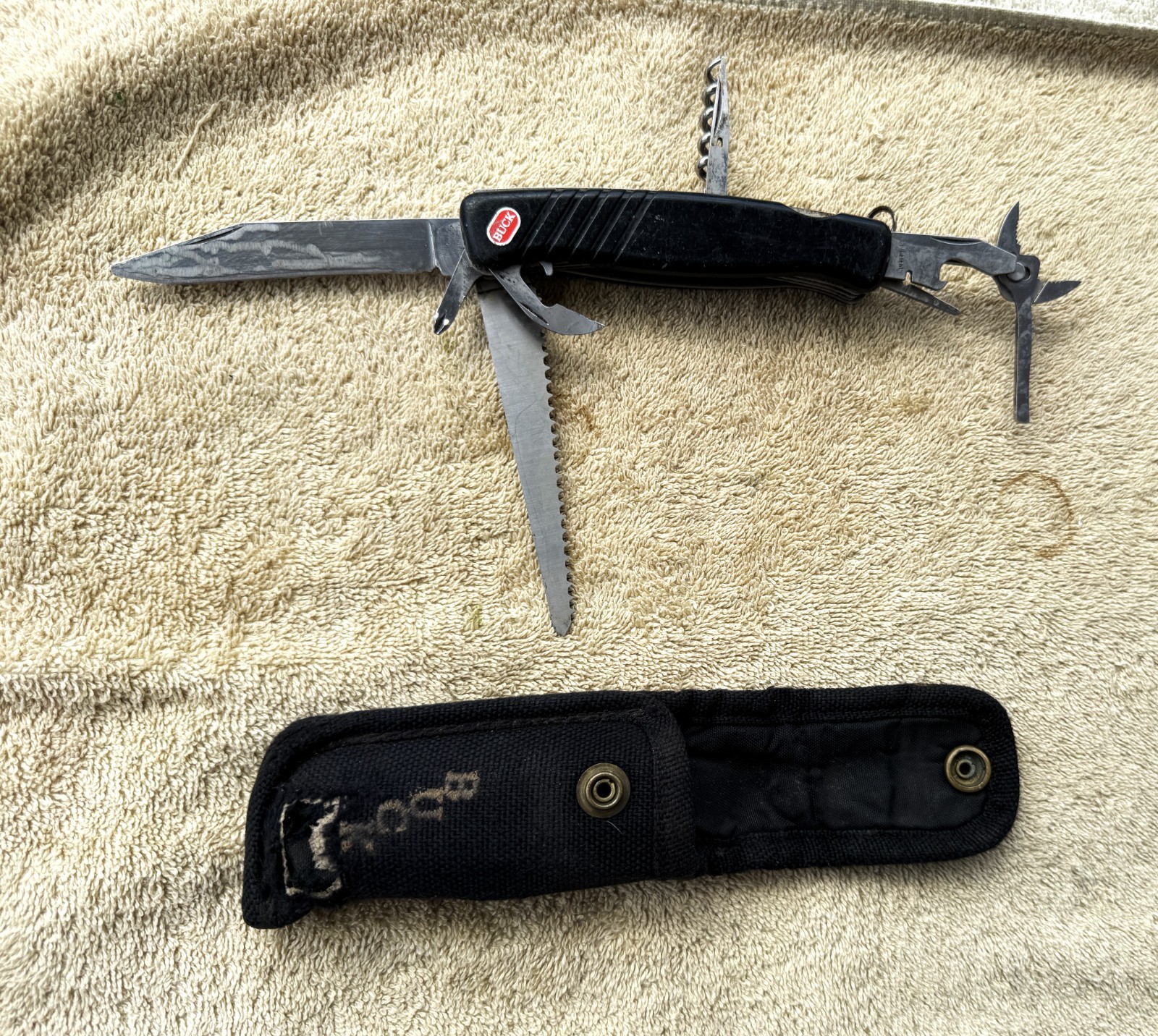 VINTAGE BUCK MULTI-TOOL PAT PEND – WANGER DELEMONT – SWISS – AS PICTURED
