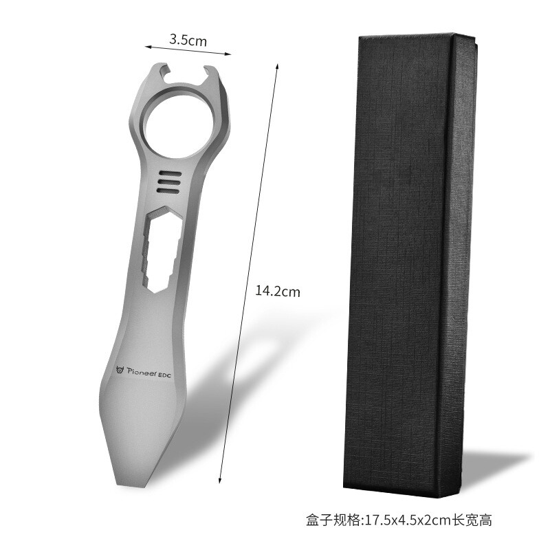 Titan Alloy Pocket Pry Bar Crowbar Portable Outdoor EDC Multi Tools TC4 Ti